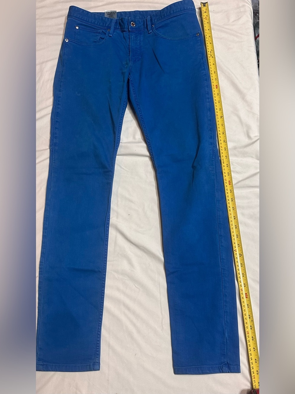 Moschino Men's Slim Straight Jeans in Bright Blue